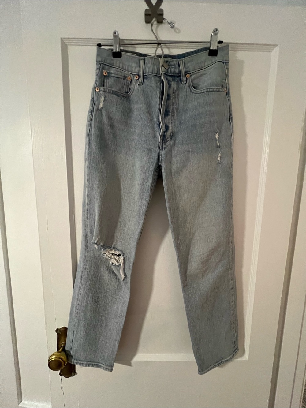 GAP Light Blue Distressed Ankle Jeans